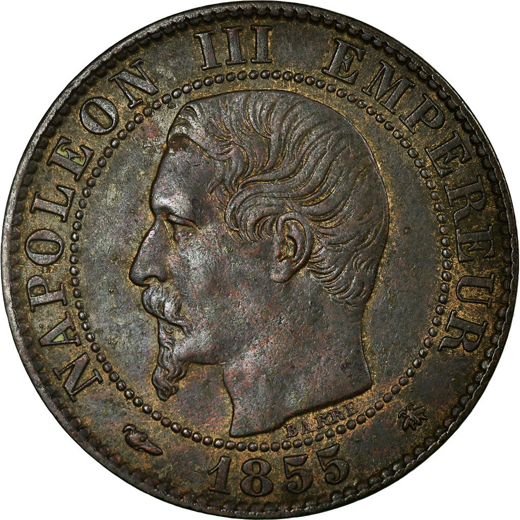 Munten, Frankrijk, Napoleon III, Napoléon III, 5 Centimes, 1855, Strasbourg
