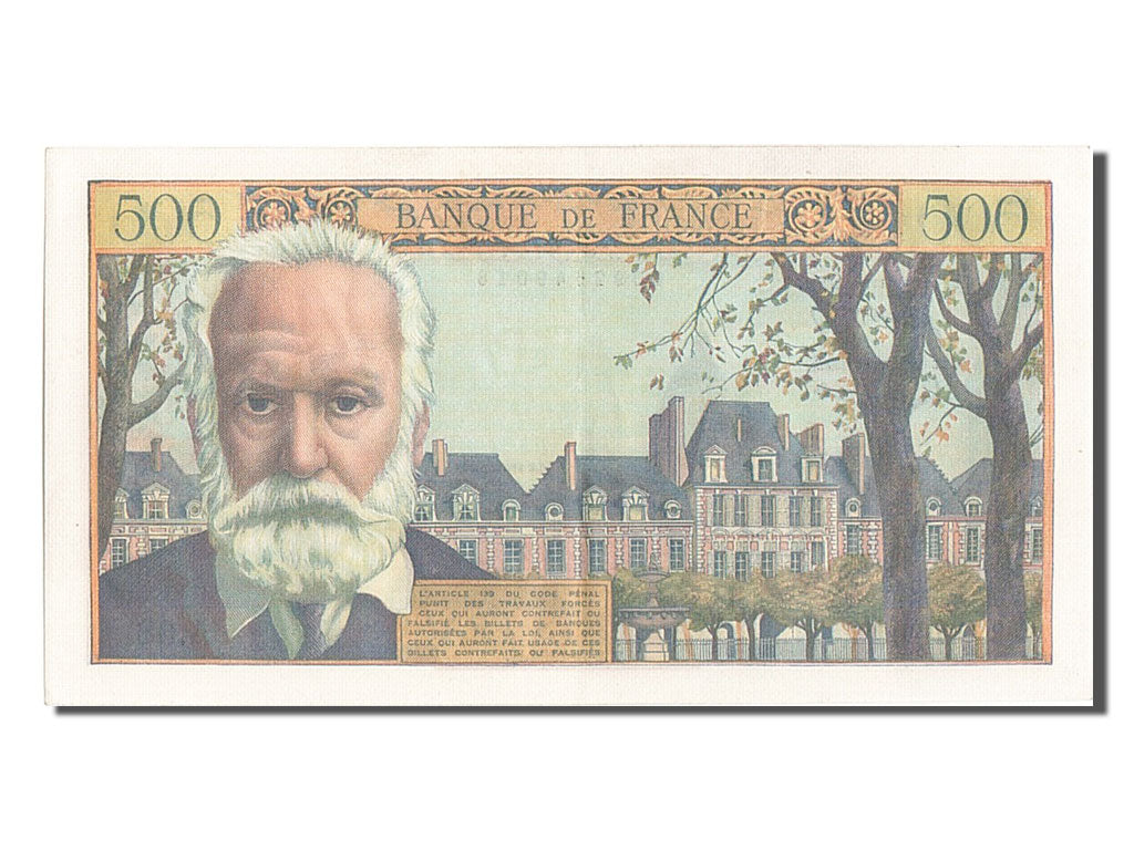 Banknote, France, 500 Francs, 500 F 1954-1958 ''Victor Hugo'', 1954, 1954-09-02