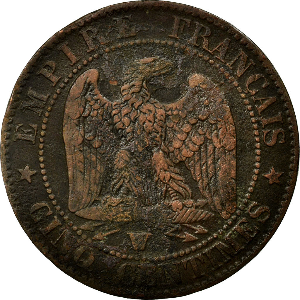 Coin, France, Napoleon III, Napoléon III, 5 Centimes, 1855, Lille, VF(30-35)