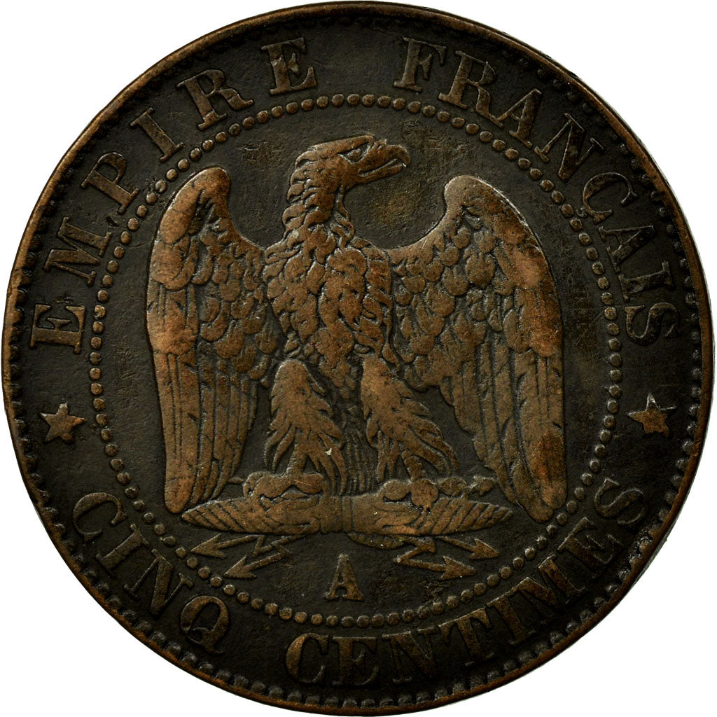 Monnaie, France, Napoleon III, Napoléon III, 5 Centimes, 1857, Paris, TB