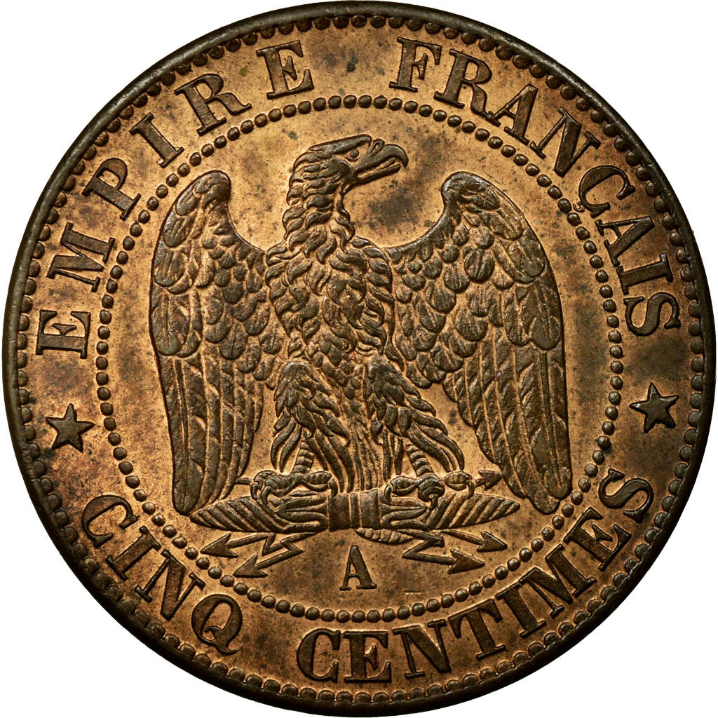 Monnaie, France, Napoleon III, Napoléon III, 5 Centimes, 1862, Paris, SUP+