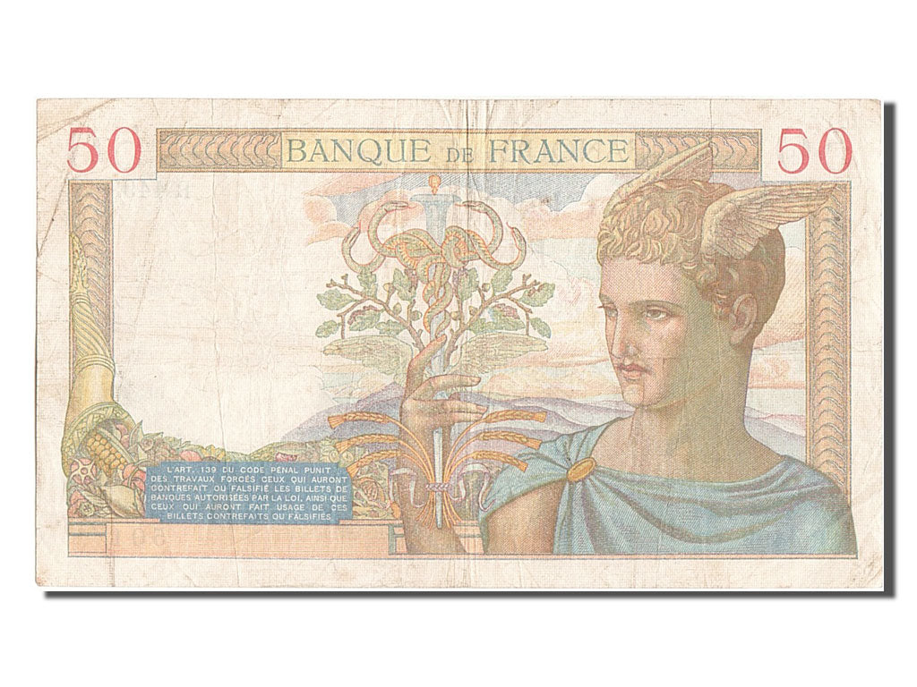 Banknote, France, 50 Francs, 50 F 1934-1940 ''Cérès'', 1936, 1936-05-28