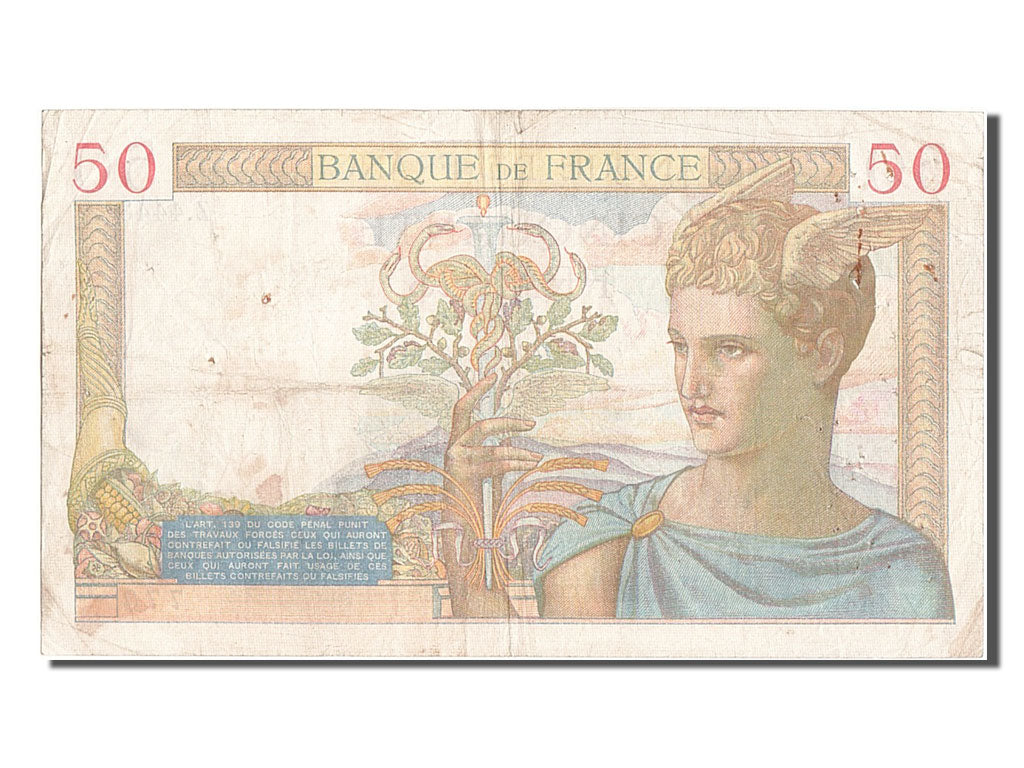 Banknote, France, 50 Francs, 50 F 1934-1940 ''Cérès'', 1936, 1936-05-28