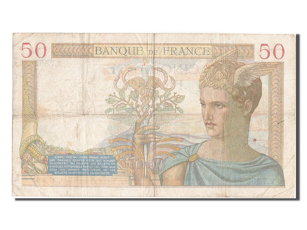 Banknot, Francja, 50 Francs, Cérès, 1937, 1937-12-02, VF(20-25)
