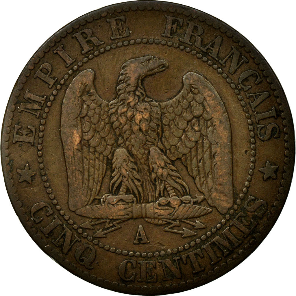 Coin, France, Napoleon III, Napoléon III, 5 Centimes, 1865, Paris, VF(30-35)
