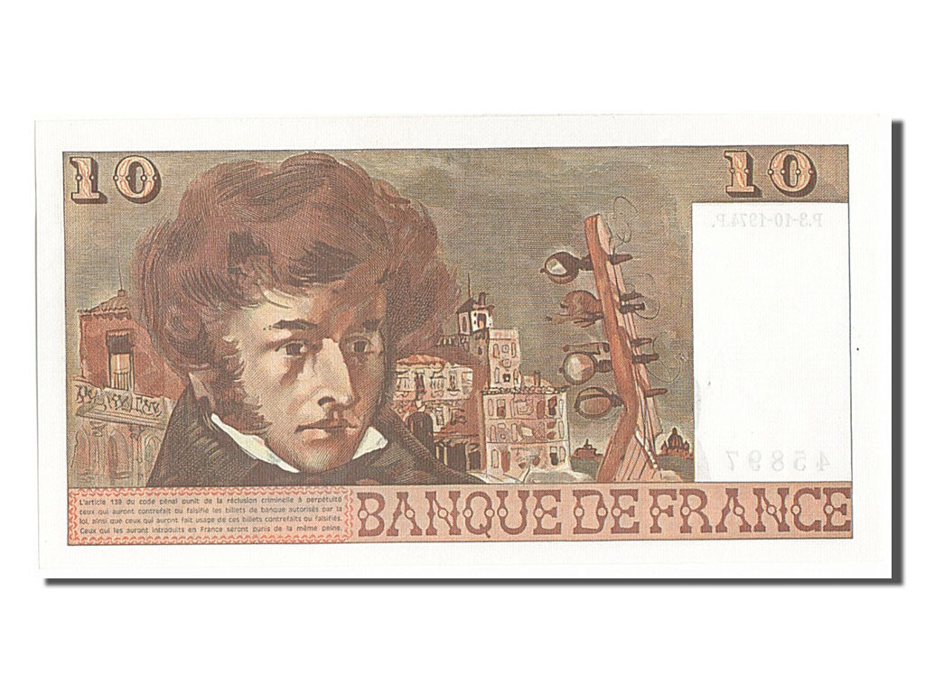 Billete, Francia, 10 Francs, 10 F 1972-1978 ''Berlioz'', 1974, 1974-10-03, SC