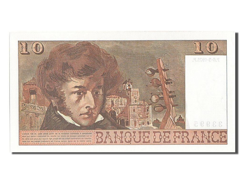 Billet, France, 10 Francs, 10 F 1972-1978 ''Berlioz'', 1975, 1975-03-06, SPL