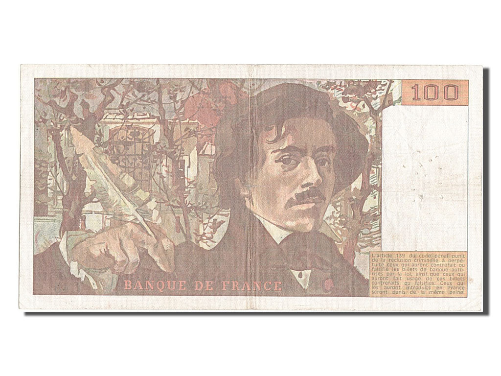 Banknote, France, 100 Francs, 100 F 1978-1995 ''Delacroix'', 1981, VF(20-25)