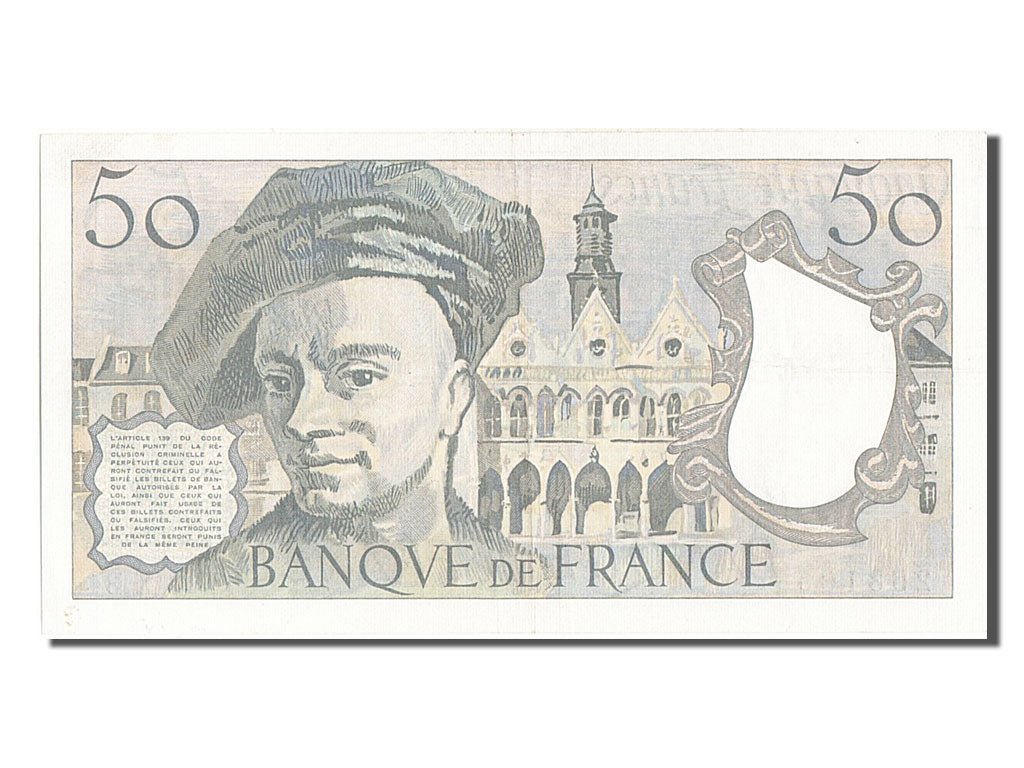 Biljet, Frankrijk, 50 Francs, 50 F 1976-1992 ''Quentin de La Tour'', 1983, SUP