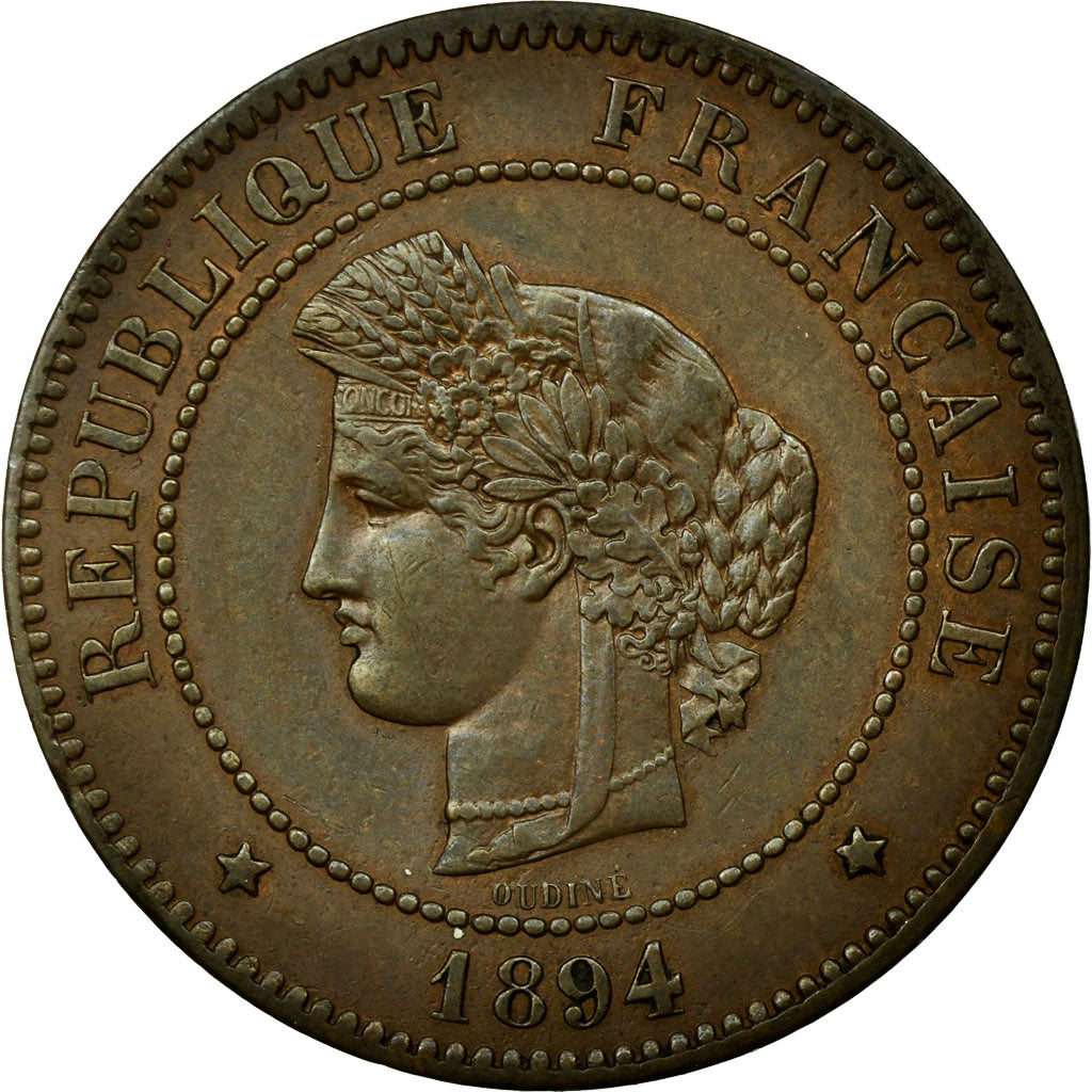 Moneta, Francia, Cérès, 5 Centimes, 1894, Paris, SPL-, Bronzo, Gadoury:157a