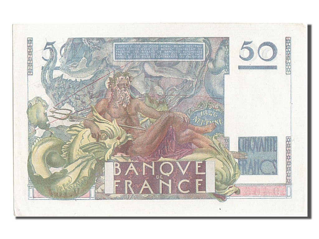 Billet, France, 50 Francs, 50 F 1946-1951 ''Le Verrier'', 1950, 1950-08-24, SPL