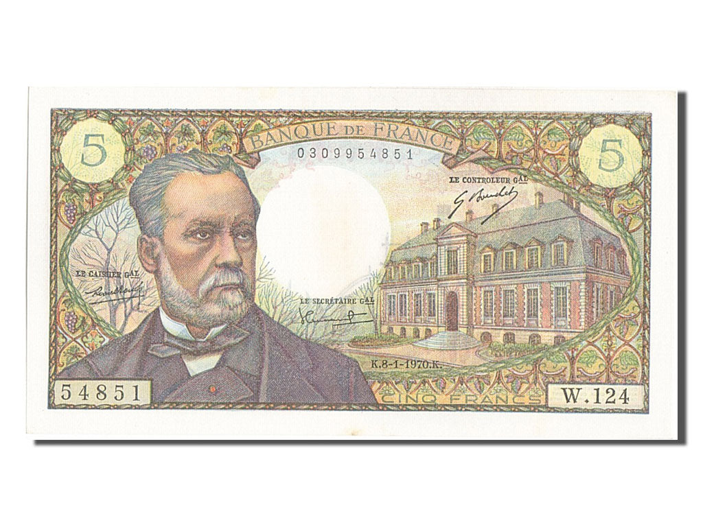 Billet, France, 5 Francs, 5 F 1966-1970 ''Pasteur'', 1970, 1970-01-08, SPL