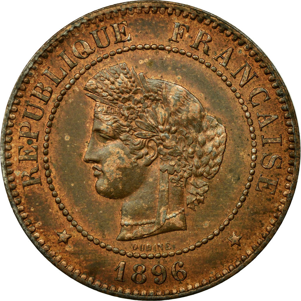 Coin, France, Cérès, 5 Centimes, 1896, Paris, AU(55-58), Bronze, Gadoury:157a