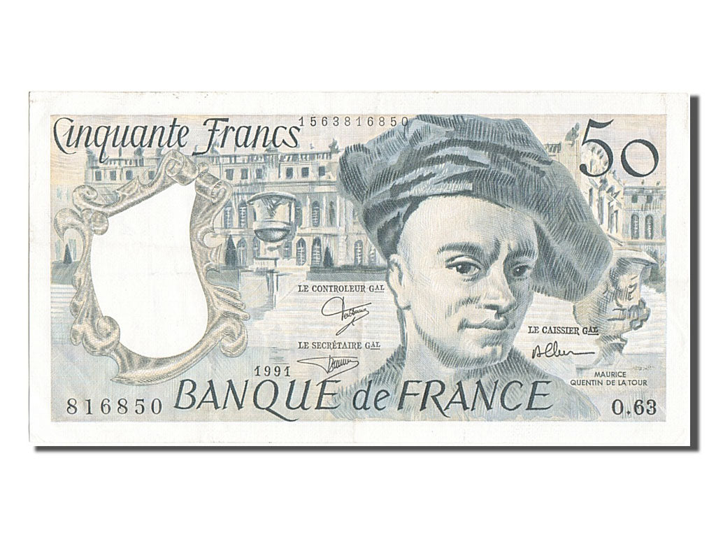 Banknote, France, 50 Francs, 50 F 1976-1992 ''Quentin de La Tour'', 1991