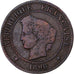 France, 5 Centimes, Cérès, 1896, Paris, Torch, Bronze, VF(30-35)