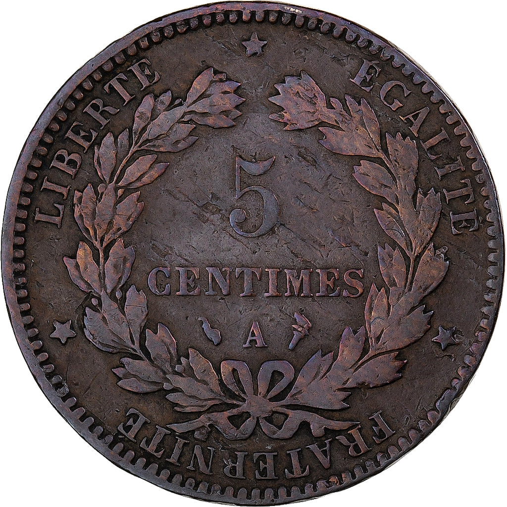 France, 5 Centimes, Cérès, 1896, Paris, Torch, Bronze, VF(30-35)