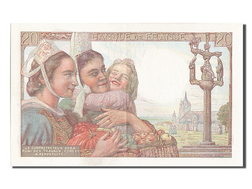 Biljet, Frankrijk, 20 Francs, 20 F 1942-1950 ''Pêcheur'', 1942, 1942-09-24