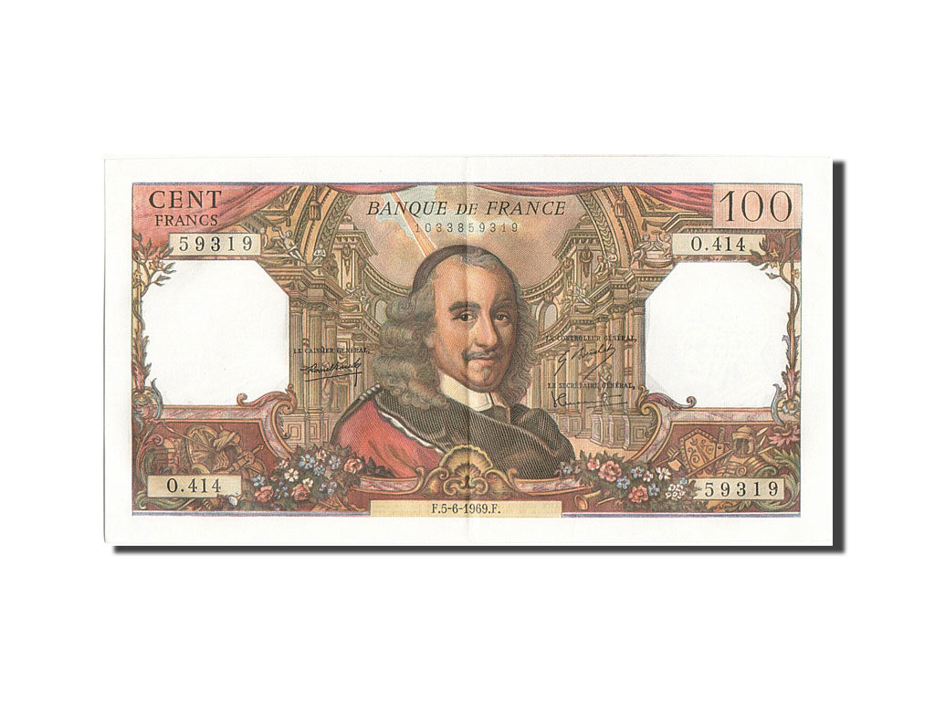 Billete, Francia, 100 Francs, 100 F 1964-1979 ''Corneille'', 1969, 1969-06-05