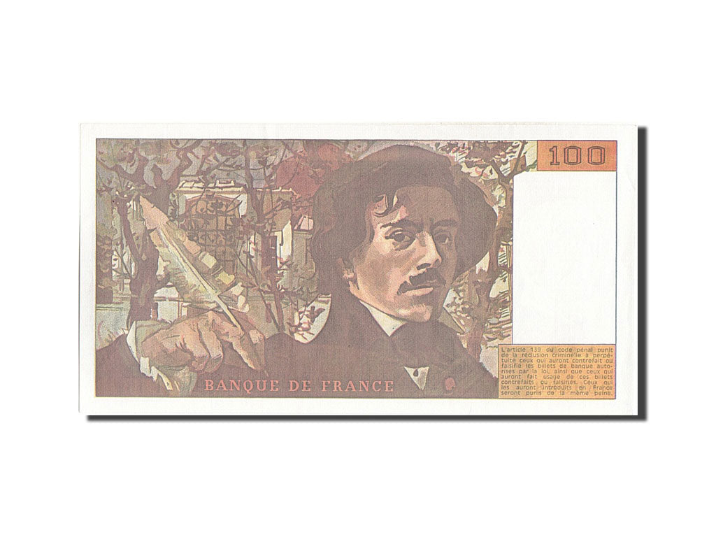 Banknote, France, 100 Francs, 100 F 1978-1995 ''Delacroix'', 1990, UNC(63)