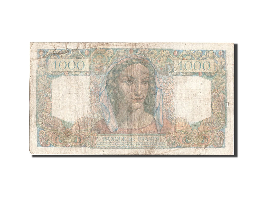 Banknot, Francja, 1000 Francs, Minerve et Hercule, 1945, 1945-04-12, VF(20-25)