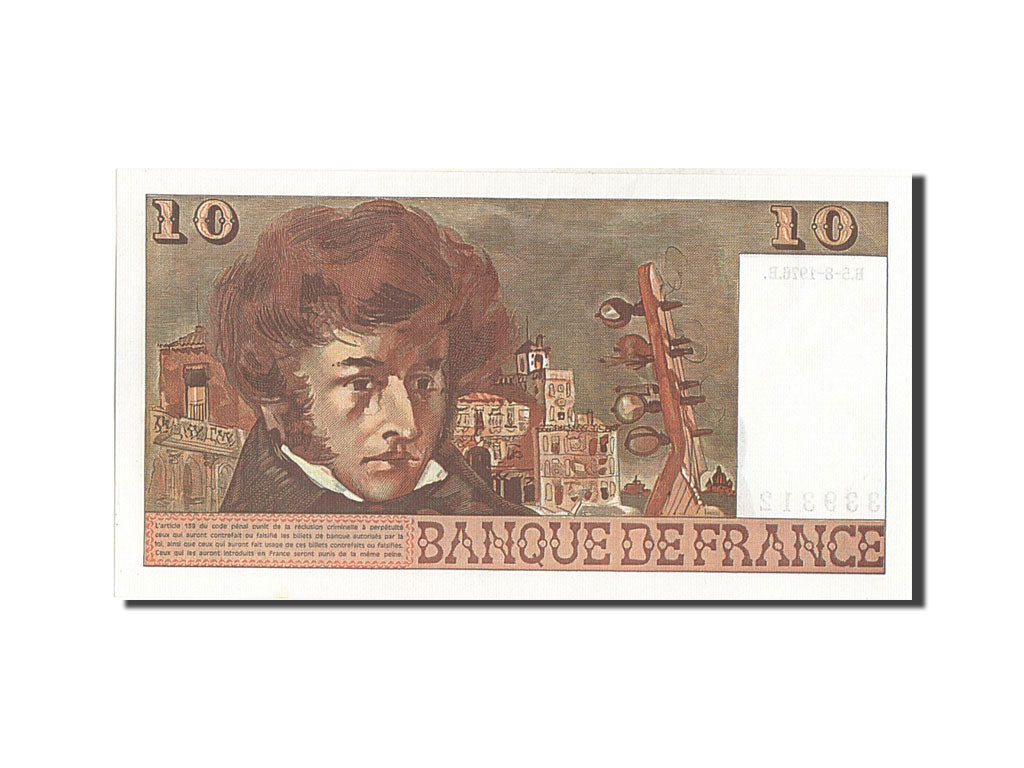 Banknot, Francja, 10 Francs, Berlioz, 1976, 1976-08-05, UNC(64), Fayette:63.20