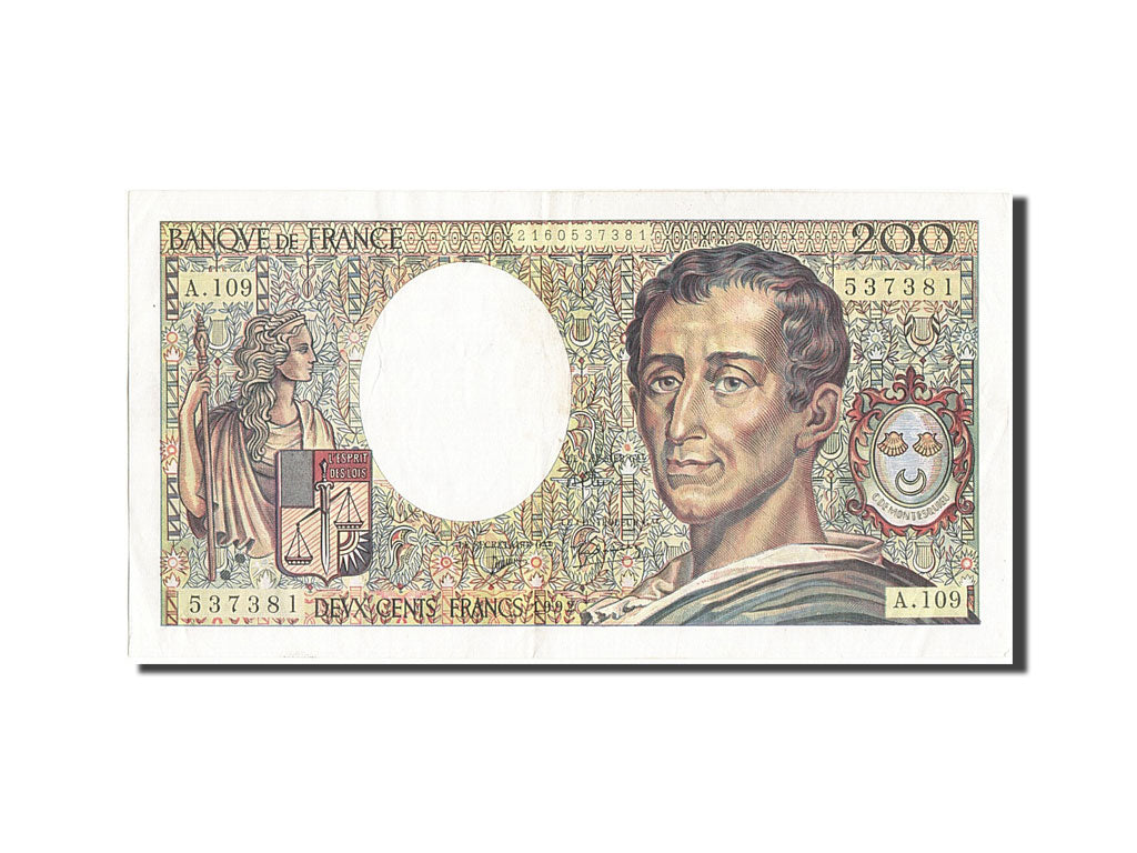 Billet, France, 200 Francs, 200 F 1981-1994 ''Montesquieu'', 1992, TTB+