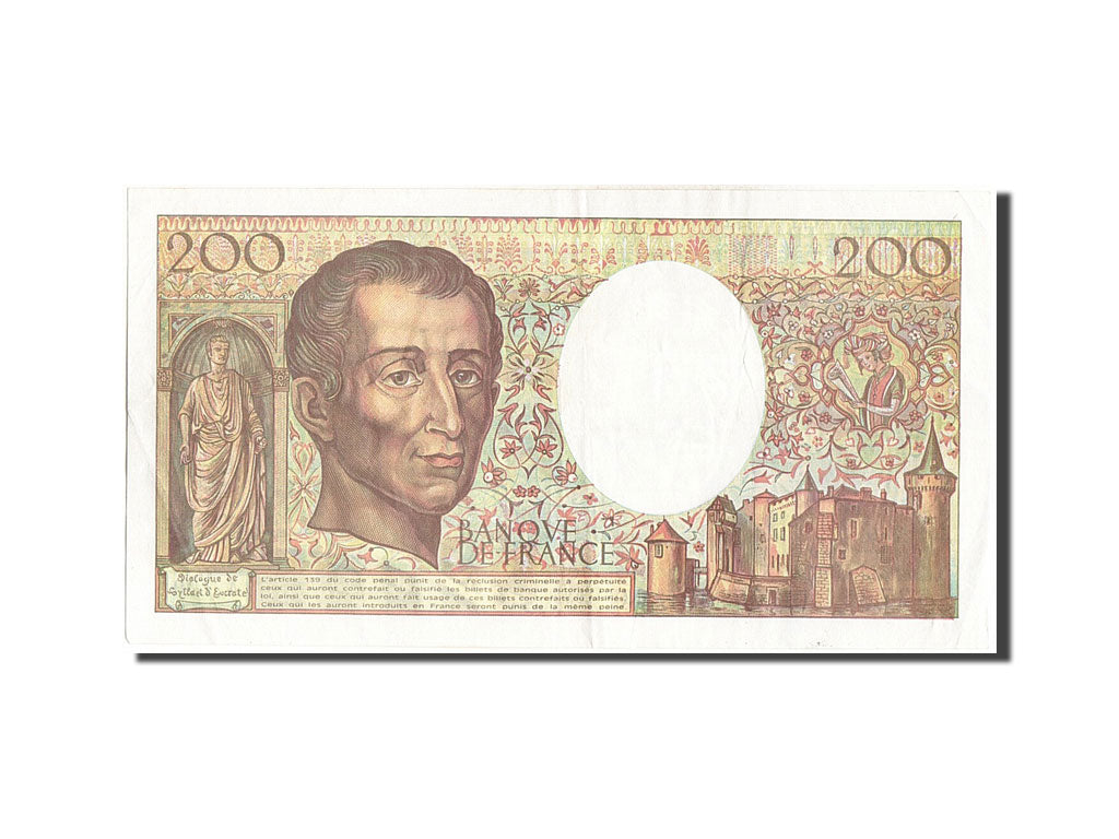 Billet, France, 200 Francs, 200 F 1981-1994 ''Montesquieu'', 1992, TTB+