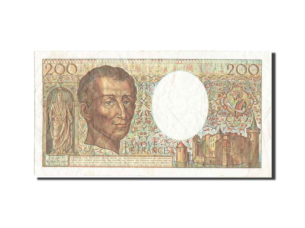 Banknote, France, 200 Francs, 200 F 1981-1994 ''Montesquieu'', 1985, EF(40-45)