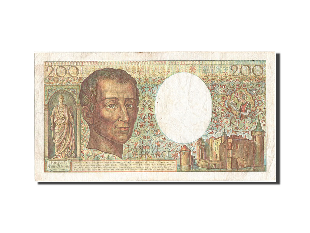 Banknote, France, 200 Francs, 200 F 1981-1994 ''Montesquieu'', 1983, EF(40-45)