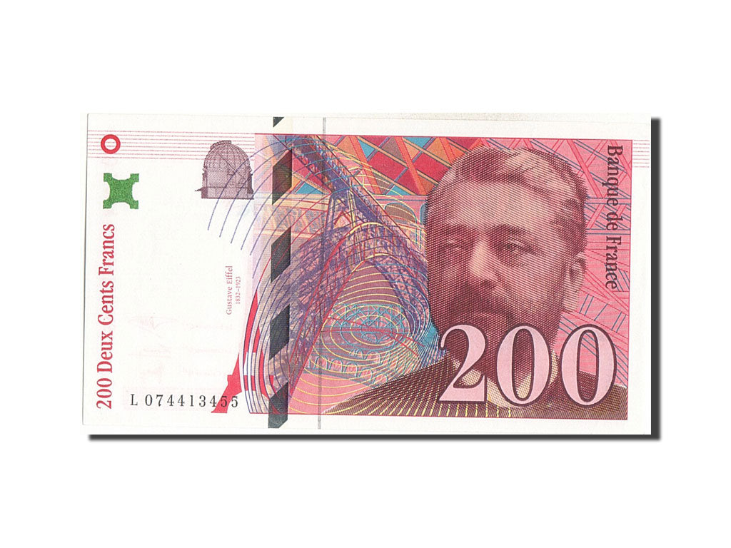 Banknote, France, 200 Francs, 200 F 1995-1999 ''Eiffel'', 1999, UNC(64)