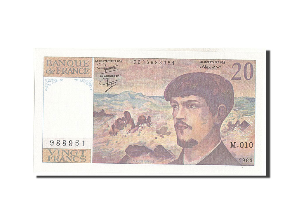 Billet, France, 20 Francs, 20 F 1980-1997 ''Debussy'', 1983, NEUF, Fayette:66.4