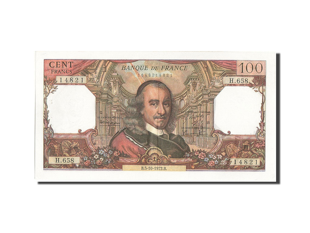 Billet, France, 100 Francs, 100 F 1964-1979 ''Corneille'', 1972, 1972-10-05
