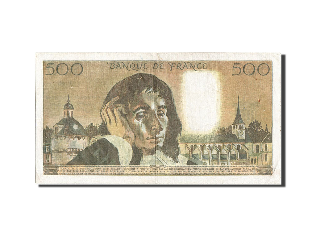 Banconote, Francia, 500 Francs, 500 F 1968-1993 ''Pascal'', 1974, 1974-12-05