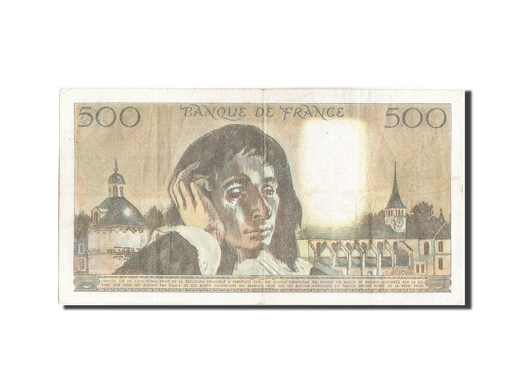 Banconote, Francia, 500 Francs, 500 F 1968-1993 ''Pascal'', 1985, 1985-01-03