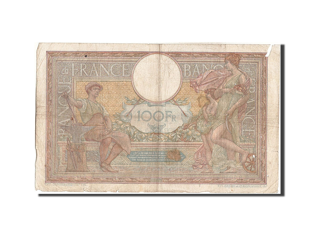 Banknote, France, 100 Francs, 100 F 1908-1939 ''Luc Olivier Merson'', 1920