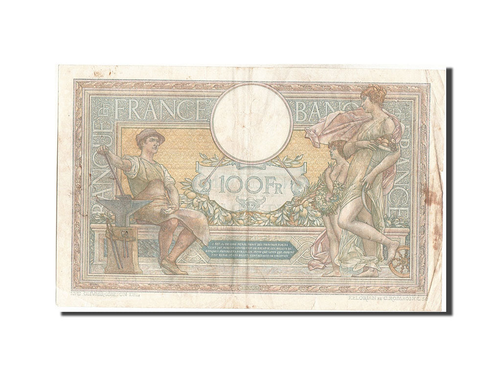 Banknote, France, 100 Francs, 100 F 1908-1939 ''Luc Olivier Merson'', 1924