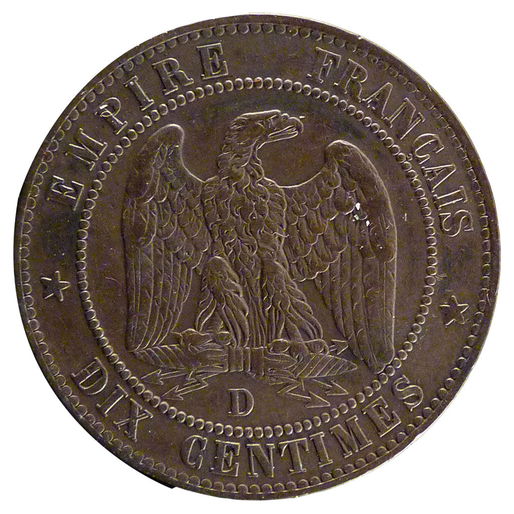 Coin, France, Napoleon III, Napoléon III, 10 Centimes, 1855, Lyon, EF(40-45)