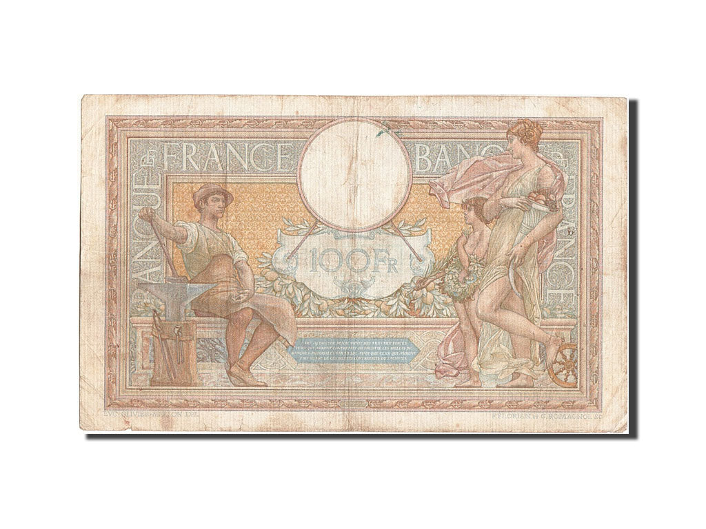 Banknote, France, 100 Francs, 100 F 1908-1939 ''Luc Olivier Merson'', 1937
