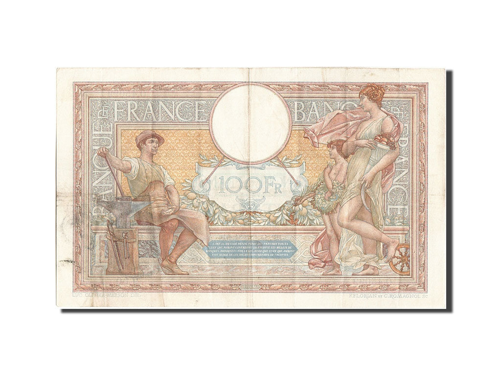 Banknote, France, 100 Francs, 100 F 1908-1939 ''Luc Olivier Merson'', 1934
