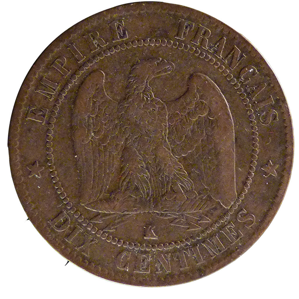 Coin, France, Napoleon III, Napoléon III, 10 Centimes, 1857, Bordeaux