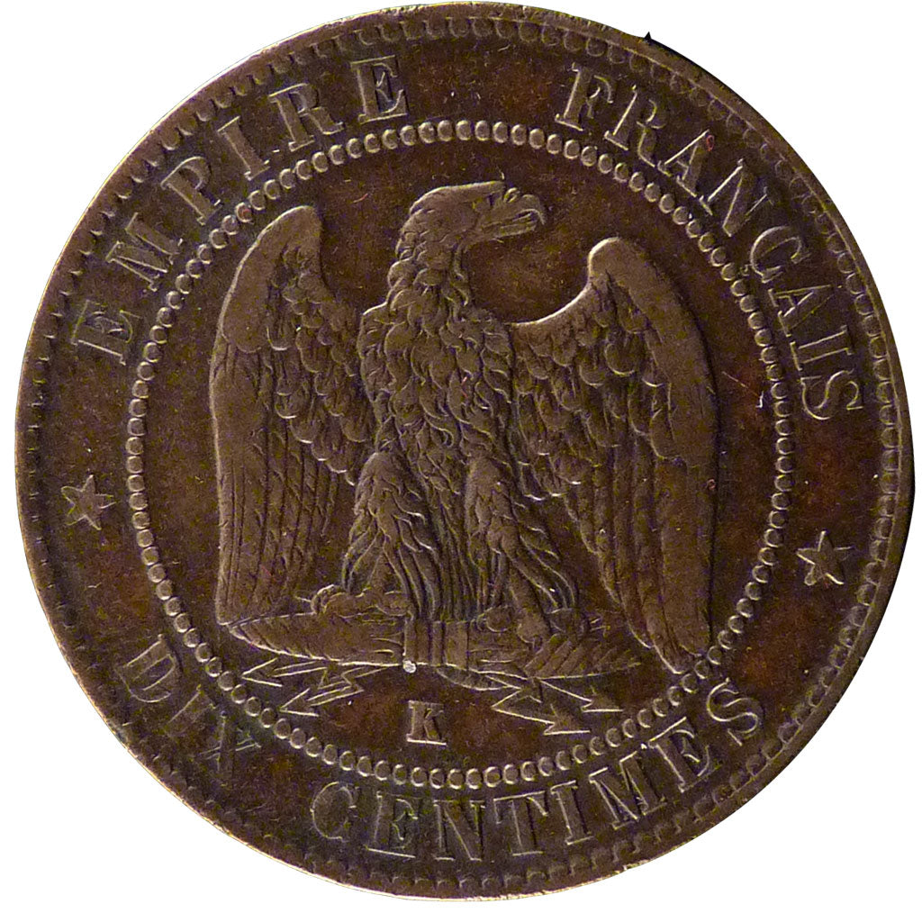 Coin, France, Napoleon III, Napoléon III, 10 Centimes, 1857, Bordeaux
