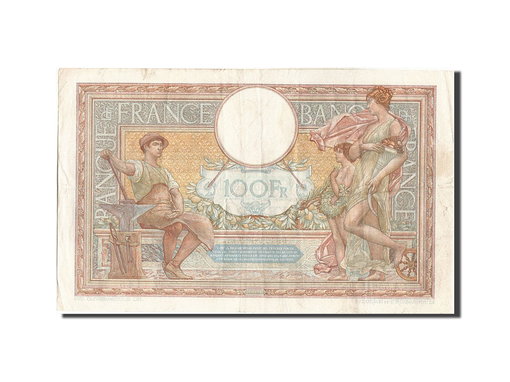 Banknote, France, 100 Francs, 100 F 1908-1939 ''Luc Olivier Merson'', 1937