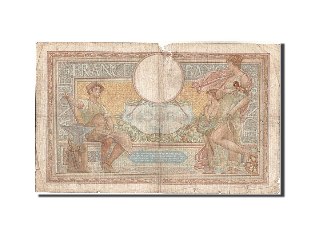 Banknote, France, 100 Francs, 100 F 1908-1939 ''Luc Olivier Merson'', 1937