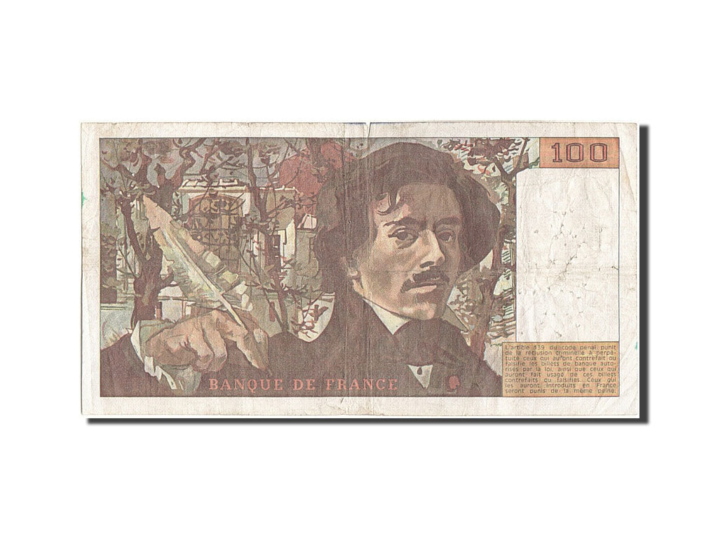 Biljet, Frankrijk, 100 Francs, 100 F 1978-1995 ''Delacroix'', 1979, TB