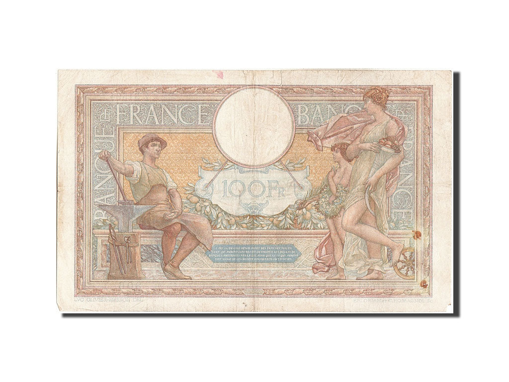 Banknote, France, 100 Francs, 100 F 1908-1939 ''Luc Olivier Merson'', 1936