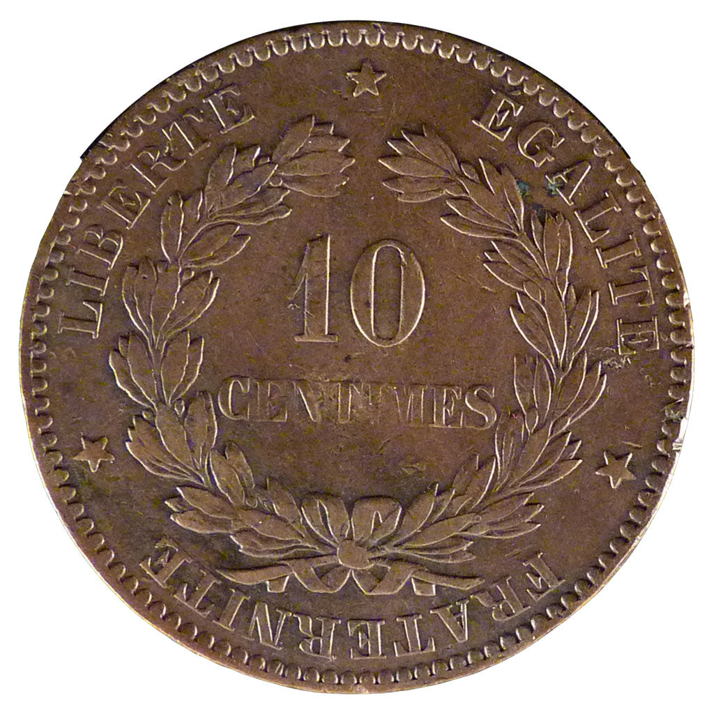 Coin, France, Cérès, 10 Centimes, 1872, Bordeaux, VF(30-35), Bronze