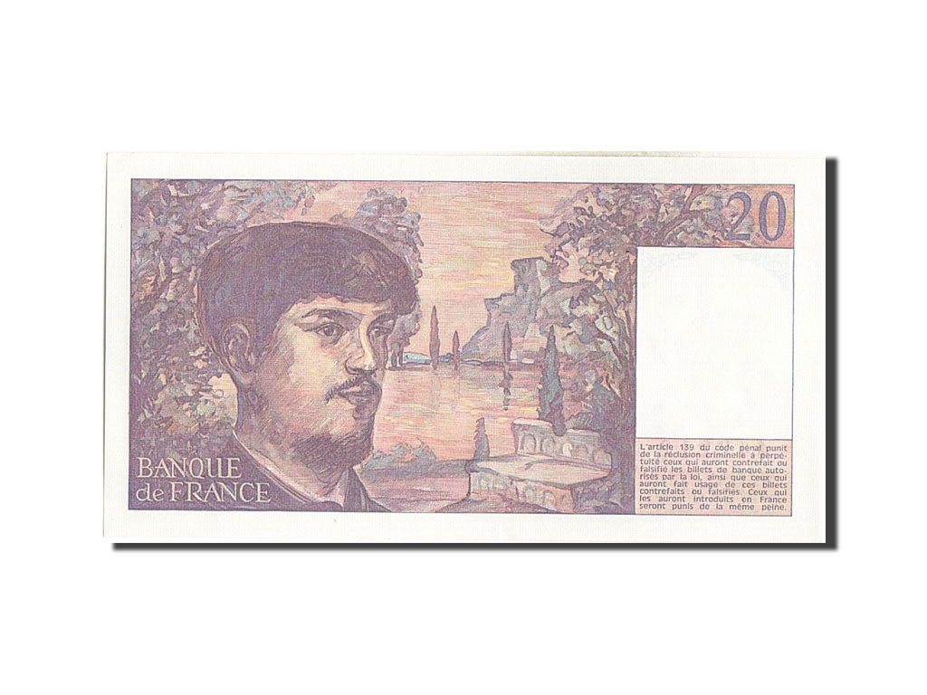Billete, Francia, 20 Francs, 20 F 1980-1997 ''Debussy'', 1980, SC+