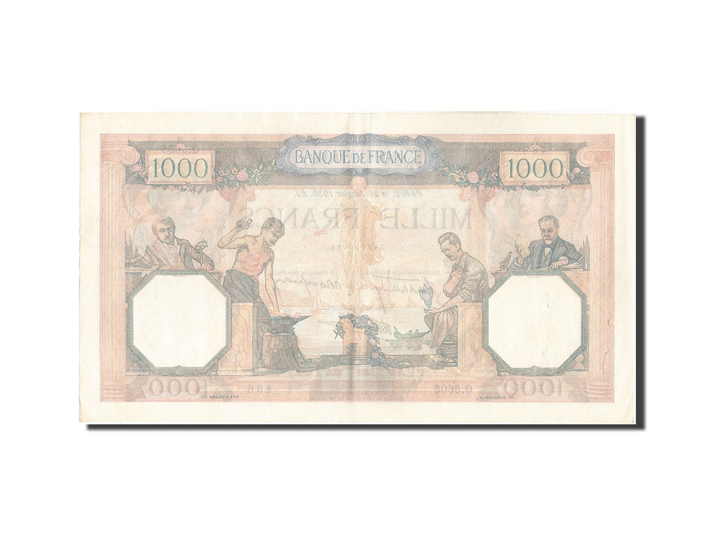 Banconote, Francia, 1000 Francs, 1 000 F 1927-1940 ''Cérès et Mercure'', 1939