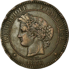 Coin, France, Cérès, 10 Centimes, 1876, Bordeaux, AU(50-53), Bronze