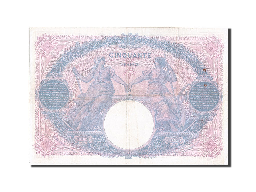 Billet, France, 50 Francs, 50 F 1889-1927 ''Bleu et Rose'', 1915, 1915-04-06